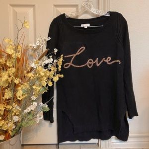 Lauren Conrad Love Black Sweater